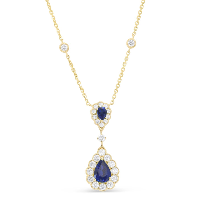 Madison L 14K Yellow Gold Sapphire Necklace - style N1974SAY