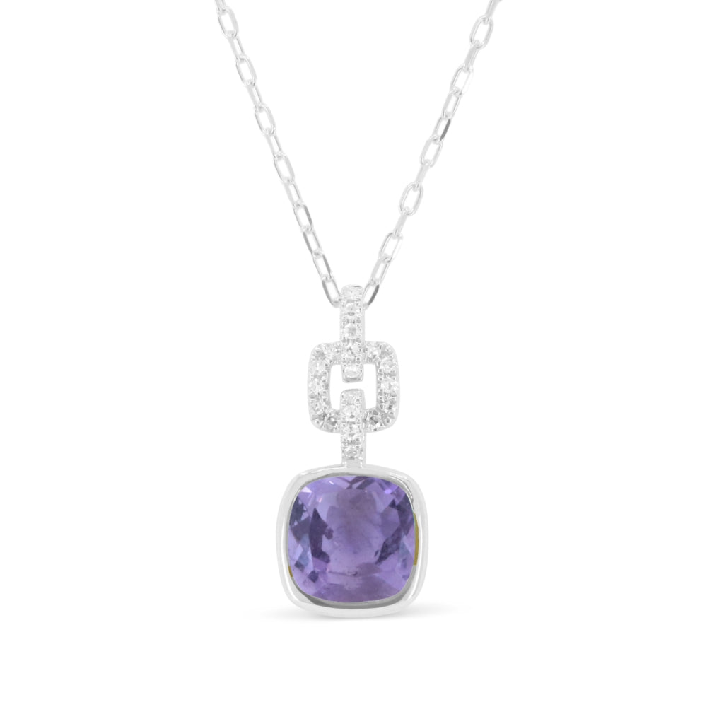 Madison L 14K White Gold Amethyst Pendant - style N1981AMW