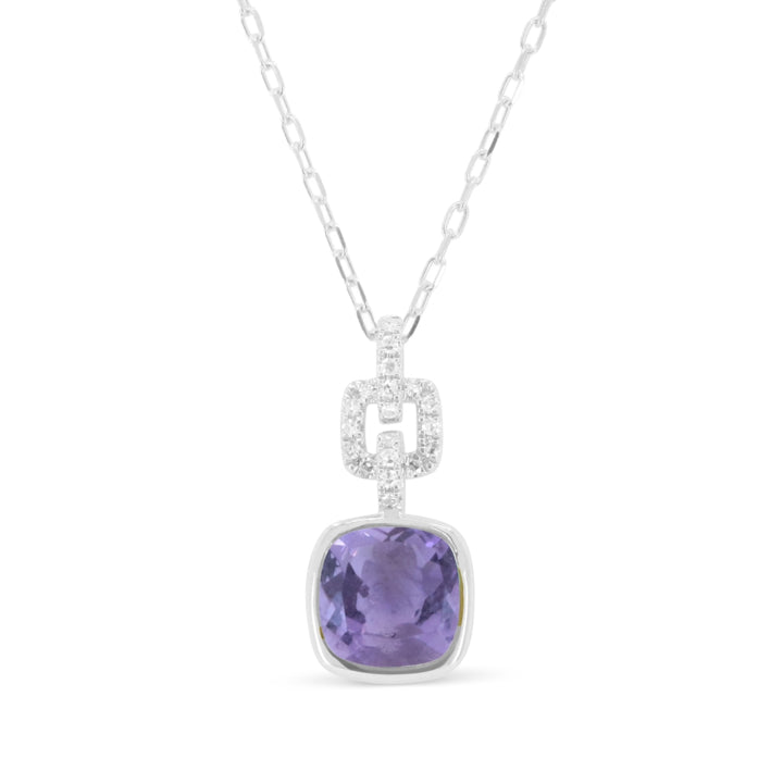 Madison L 14K White Gold Amethyst Pendant - style N1981AMW