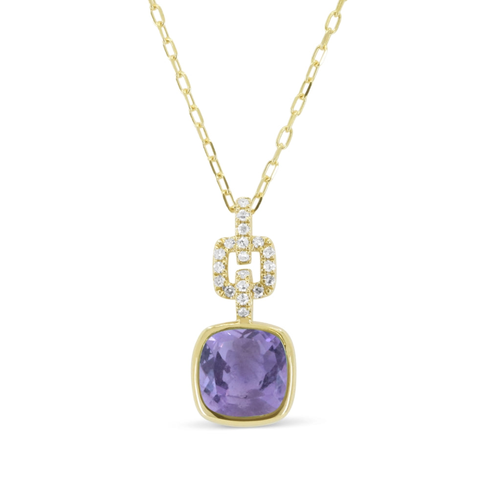 Madison L 14K Yellow Gold Amethyst Pendant - style N1981AMY