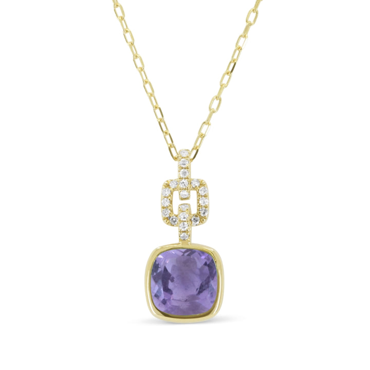 Madison L 14K Yellow Gold Amethyst Pendant - style N1981AMY