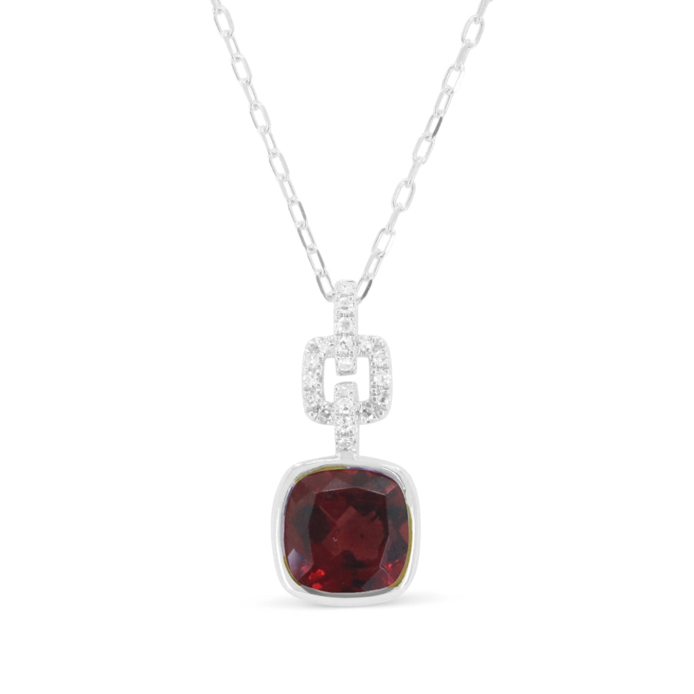 N1981 White Gold Garnet Pendant Essentials Collection 2024 UPDATED-21-Apr-2026 wholesale-only N1981GAW