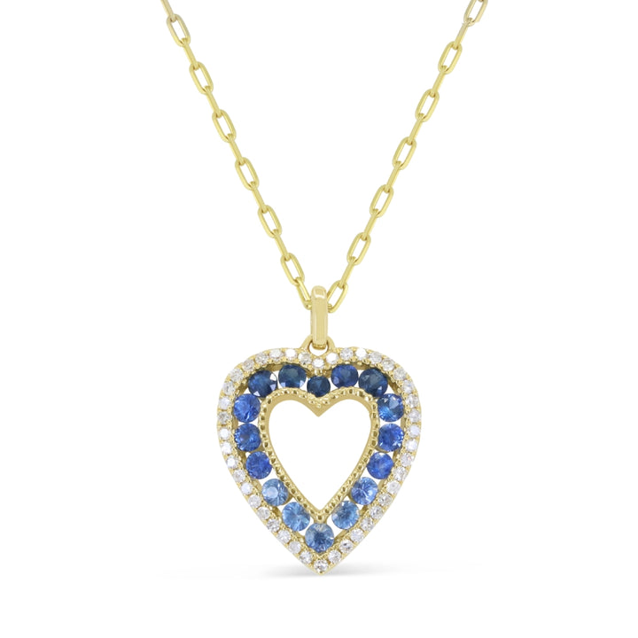 Madison L 14K Yellow Gold Sapphire Heart Pendant - style N1983SAY-GRAUD