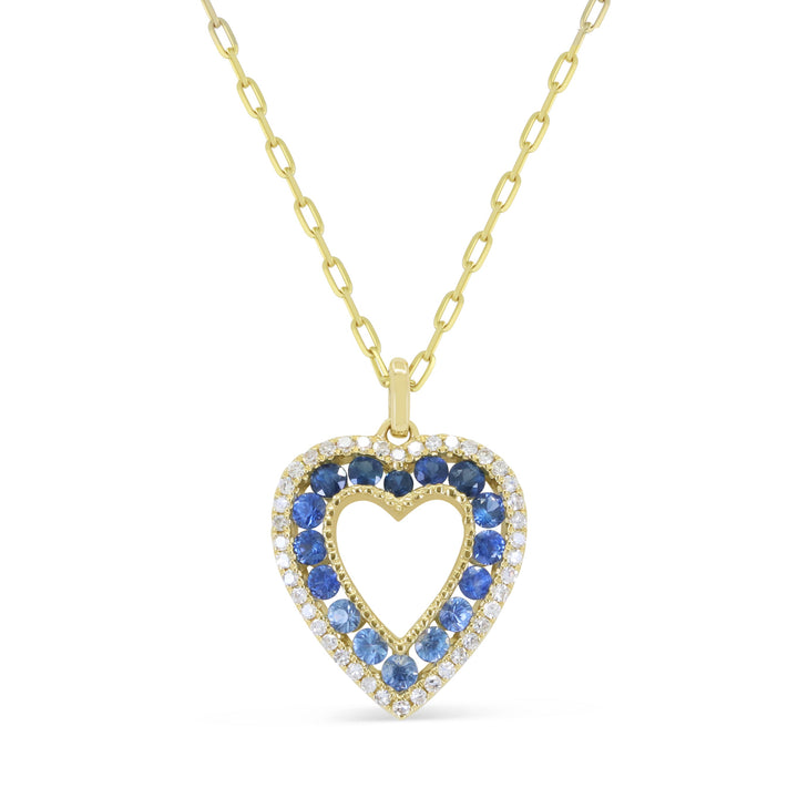 Madison L 14K Yellow Gold Sapphire Heart Pendant - style N1983SAY