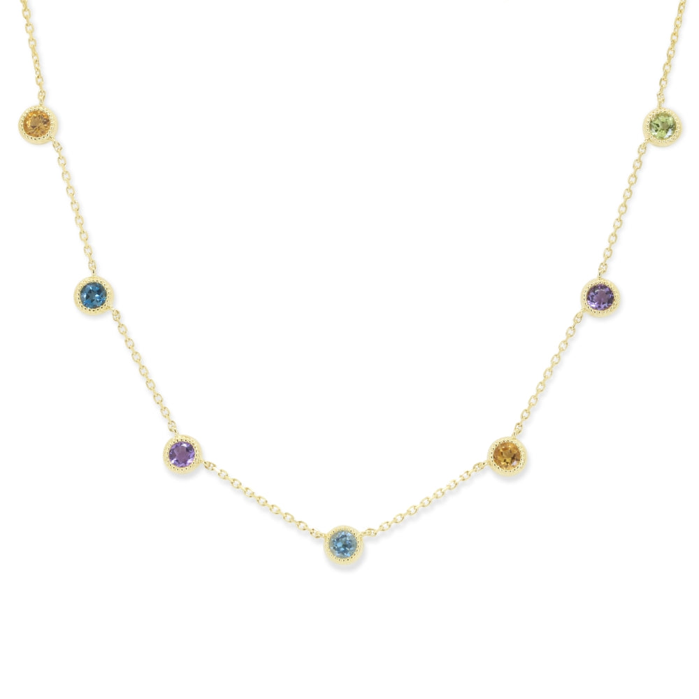 Madison L 14K Yellow Gold Sapphire Necklace - style N1984MCY