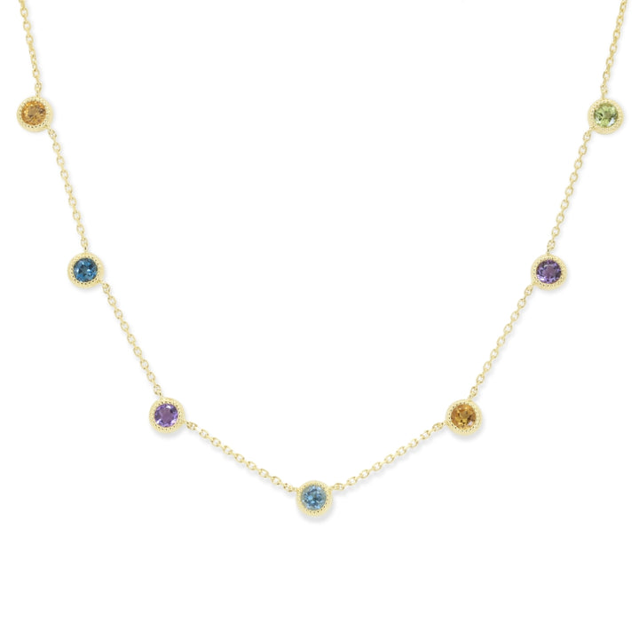 Madison L 14K Yellow Gold Sapphire Necklace - style N1984MCY