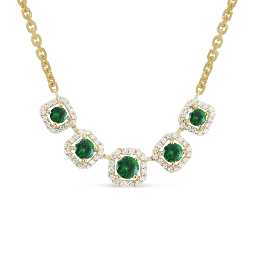 Madison L 14K Yellow Gold Tsavorite Necklace - style N1988GGY