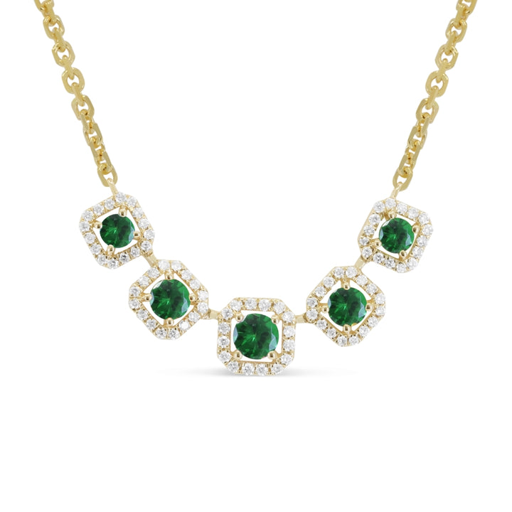 Madison L 14K Yellow Gold Tsavorite Necklace - style N1988GGY