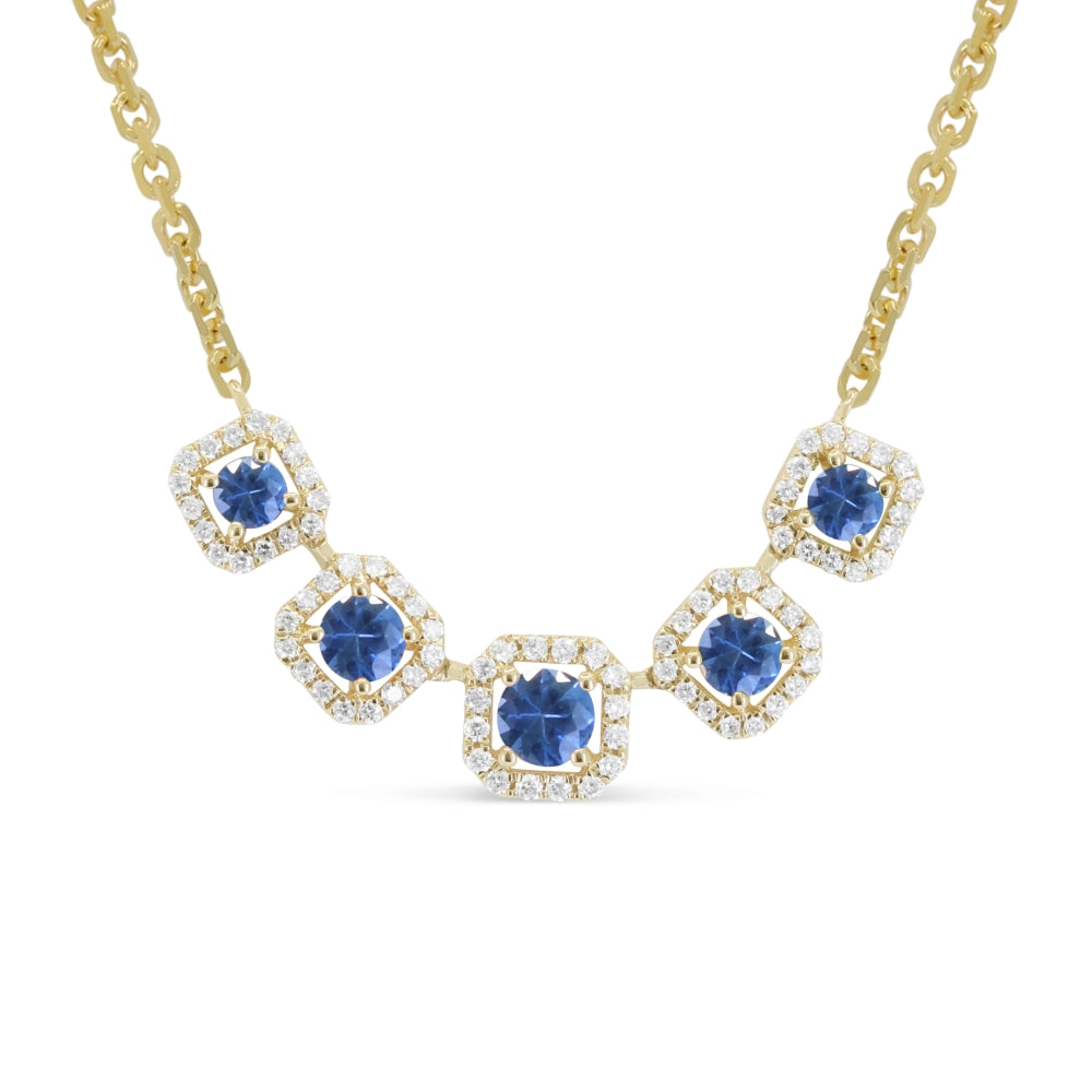Madison L 14K Yellow Gold Sapphire Necklace - style N1988SAY