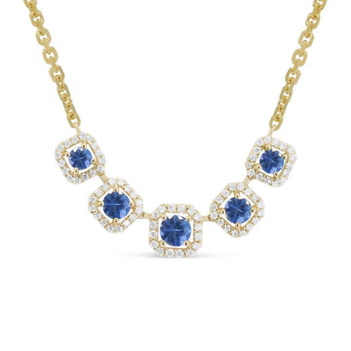 Madison L 14K Yellow Gold Sapphire Necklace - style N1988SAY