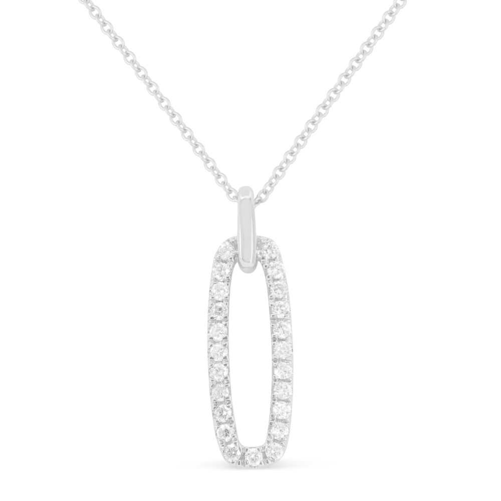 Madison L 14K White Gold Diamond Pendant - style N1989W