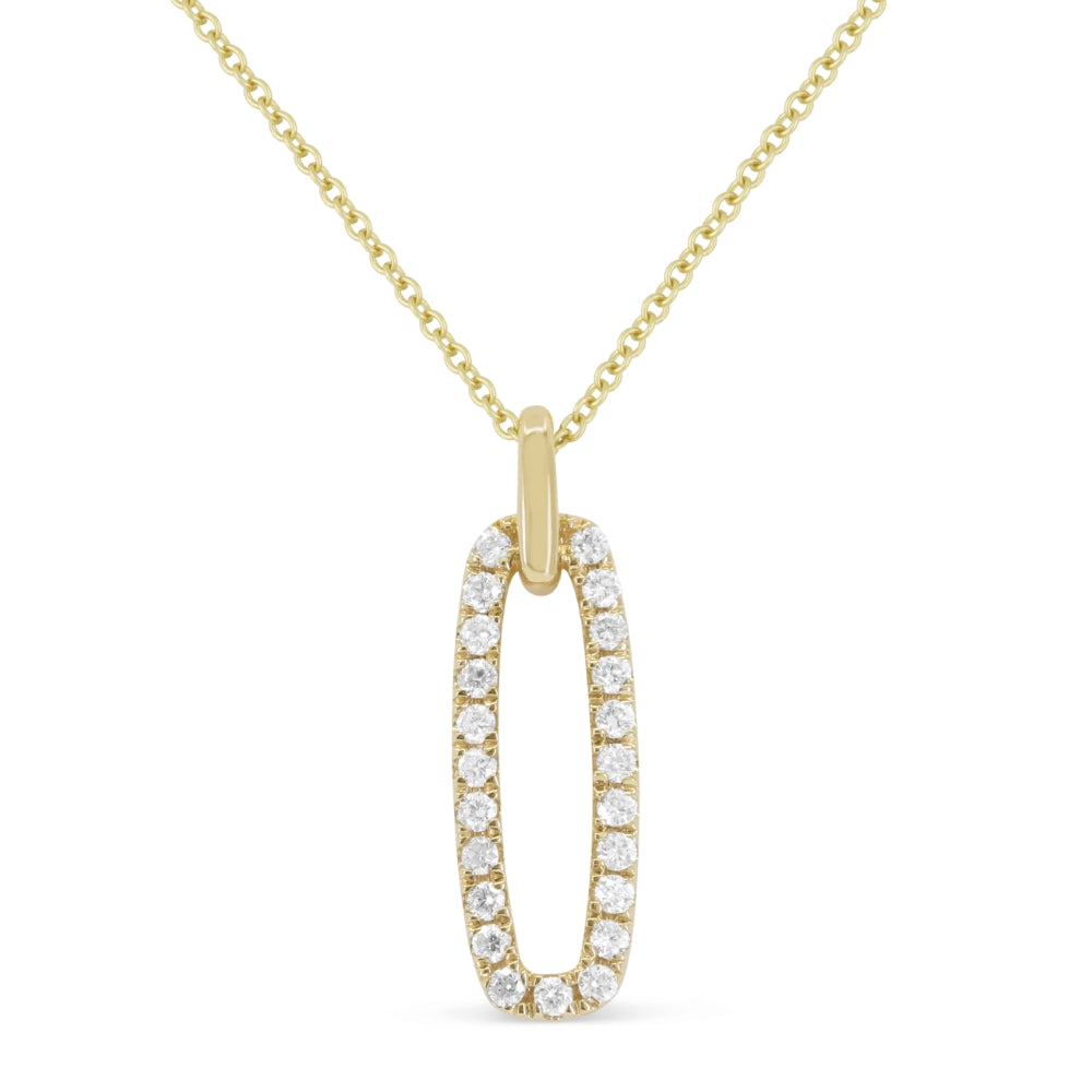 Madison L 14K Yellow Gold Diamond Pendant - style N1989Y