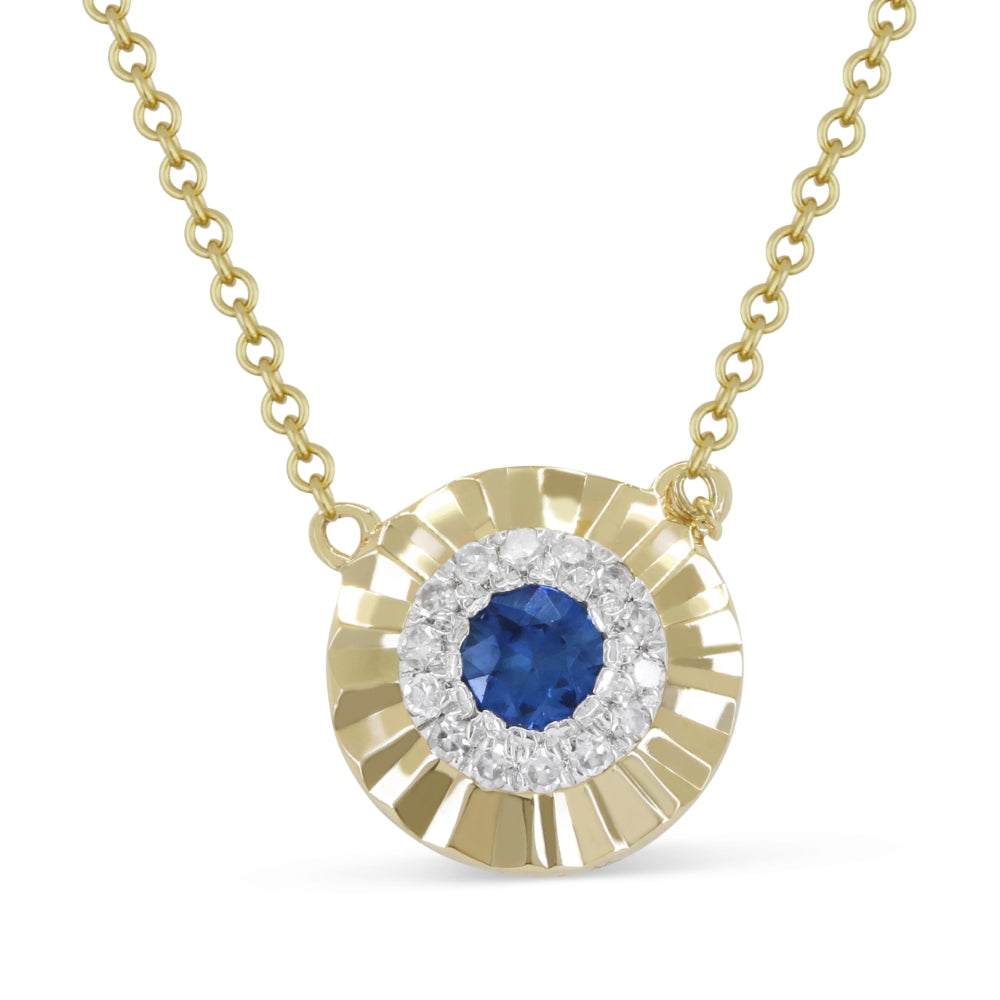 Madison L 14K Yellow Gold Sapphire Necklace - style N1993SAY