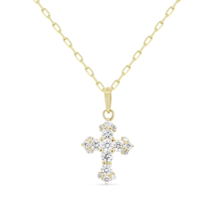 Madison L 14K Yellow Gold Diamond Crucifix Cross Pendant - style N1997Y