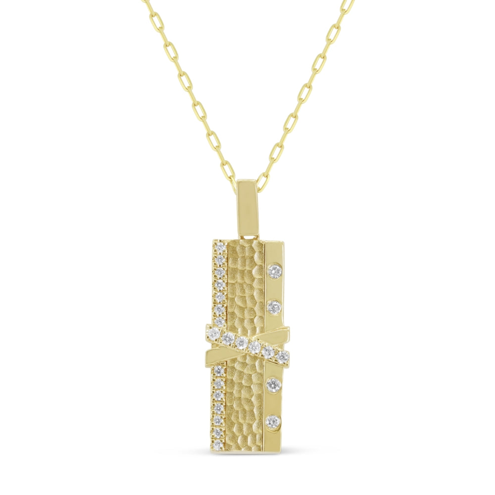 Madison L 14K Yellow Gold Diamond Pendant - style N2008Y