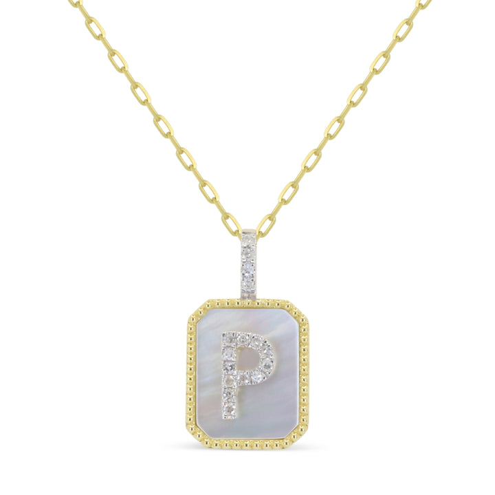 N2015 P Yellow Gold Pink Mother Of Pearl Pendant Milano Collection 2025 Initial Letter Design UPDATED-21-Apr-2026 wholesale-only N2015PMOPY