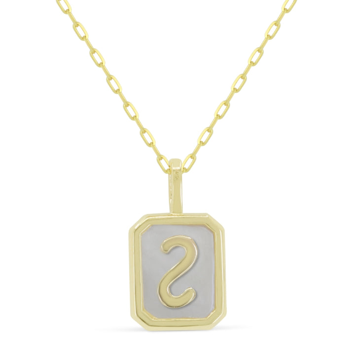 N2015 S Yellow Gold Mother Of Pearl Pendant Milano Collection 2025 Initial Letter Design UPDATED-21-Apr-2026 wholesale-only N2015SMOPY_2