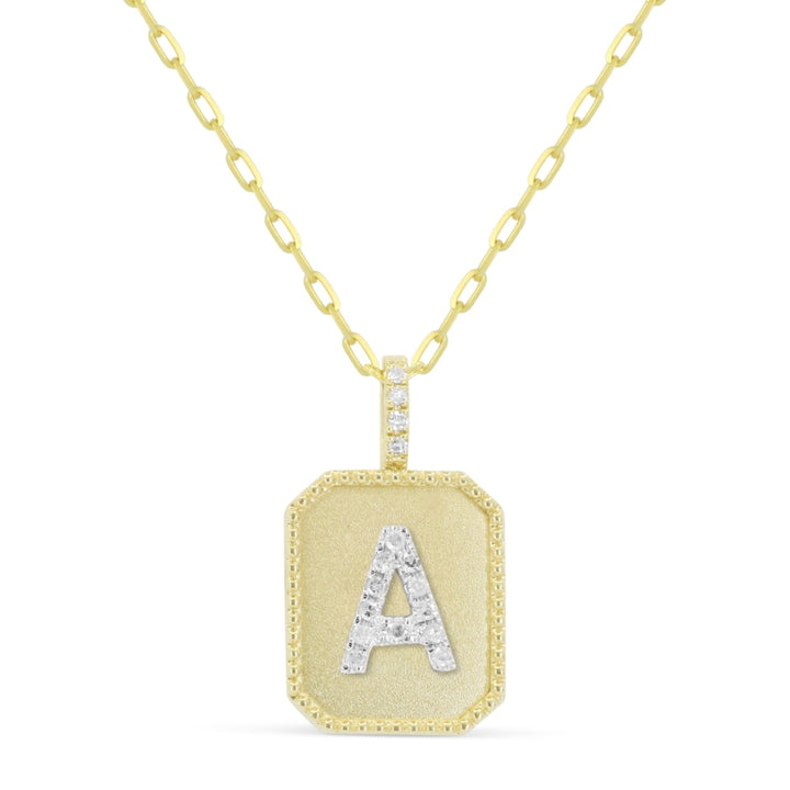 Madison L 14K Yellow Gold Diamond Initial Letter Pendant - style N2017AY