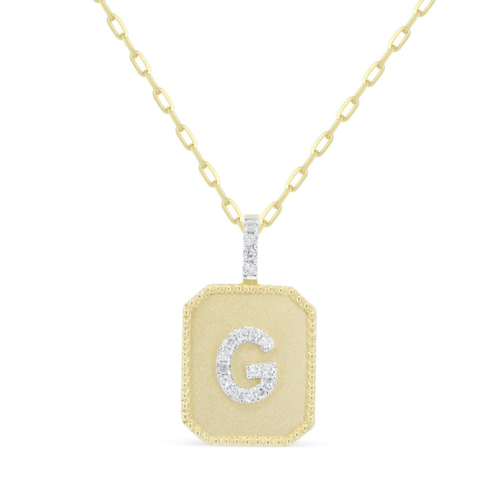Madison L 14K Yellow Gold Diamond Initial Letter Pendant - style N2017GY