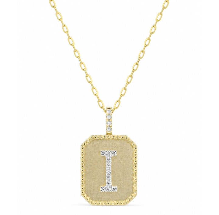 Madison L 14K Yellow Gold Diamond Initial Letter Pendant - style N2017IY