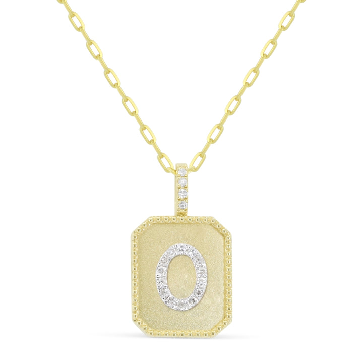 Madison L 14K Yellow Gold Diamond Initial Letter Pendant - style N2017OY