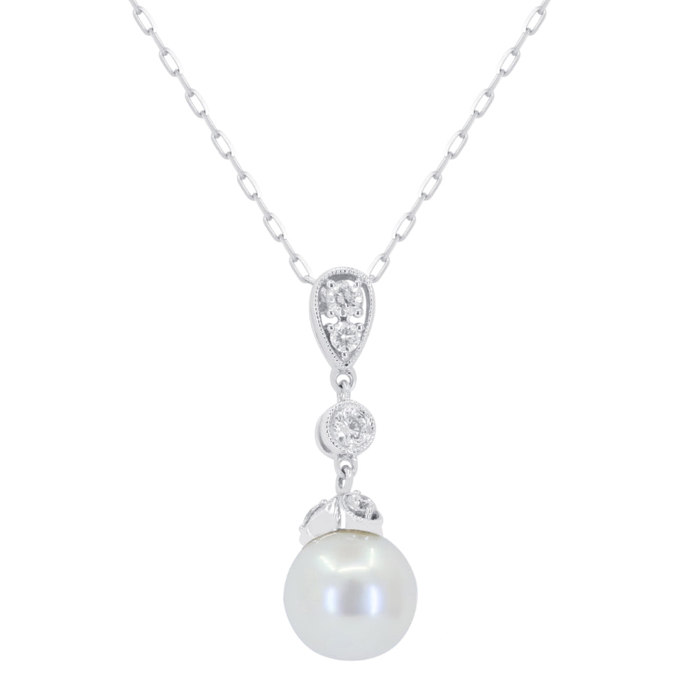Madison L 14K White Gold Pearl Pendant - style N2019PEW