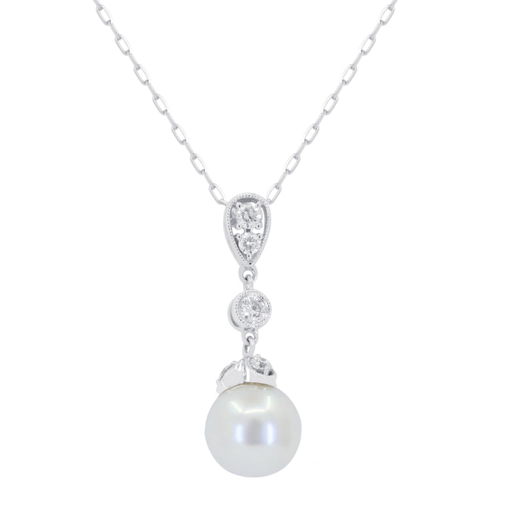 Madison L 14K White Gold Pearl Pendant - style N2019PEW