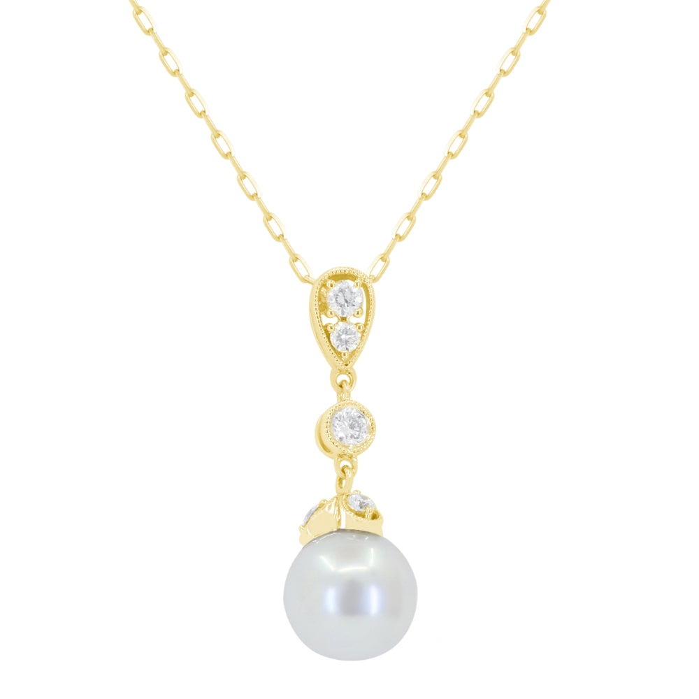 Madison L 14K Yellow Gold Pearl Pendant - style N2019PEY