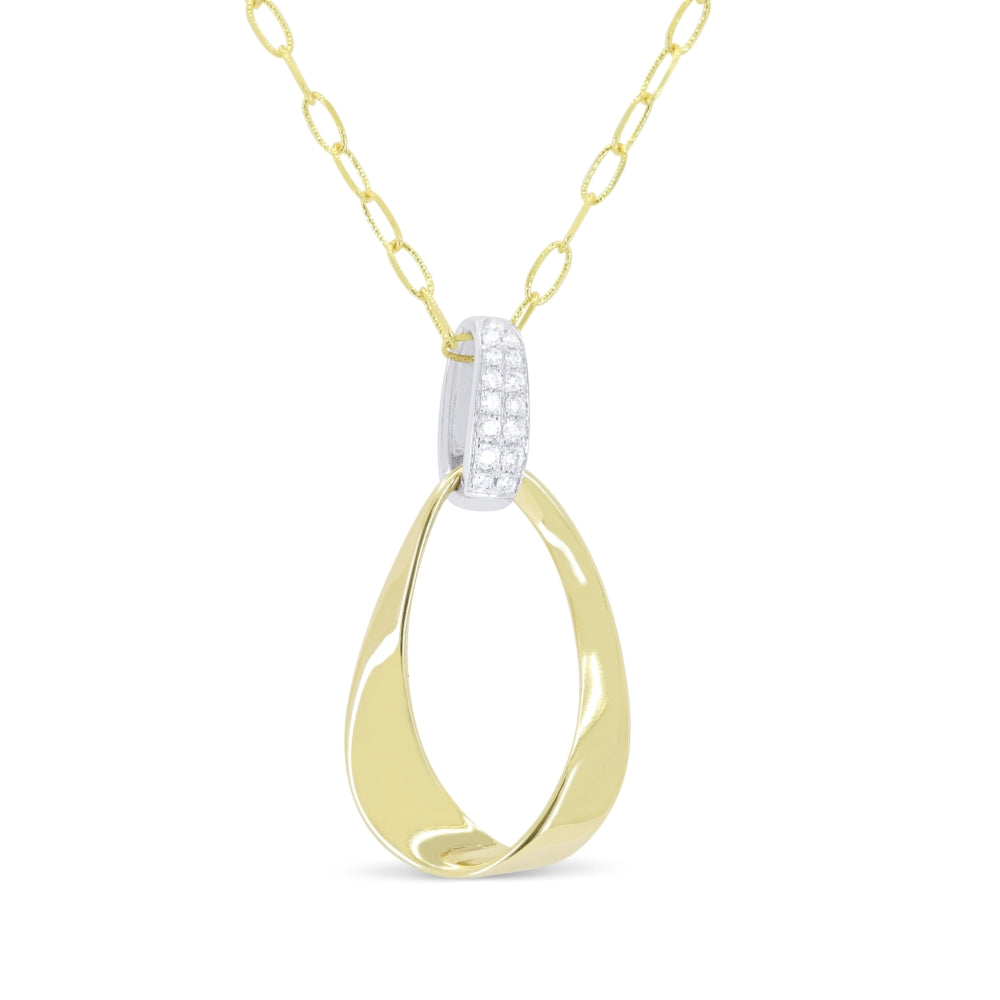 Madison L 14K Yellow Gold Diamond Pendant - style N2021Y