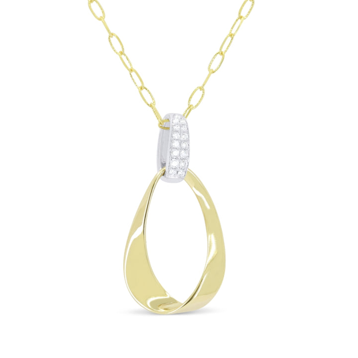 Madison L 14K Yellow Gold Diamond Pendant - style N2021Y