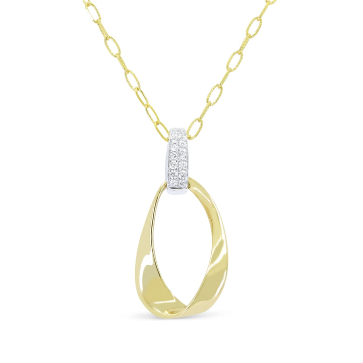N2021 - 14K Yellow Gold Diamond Pendant