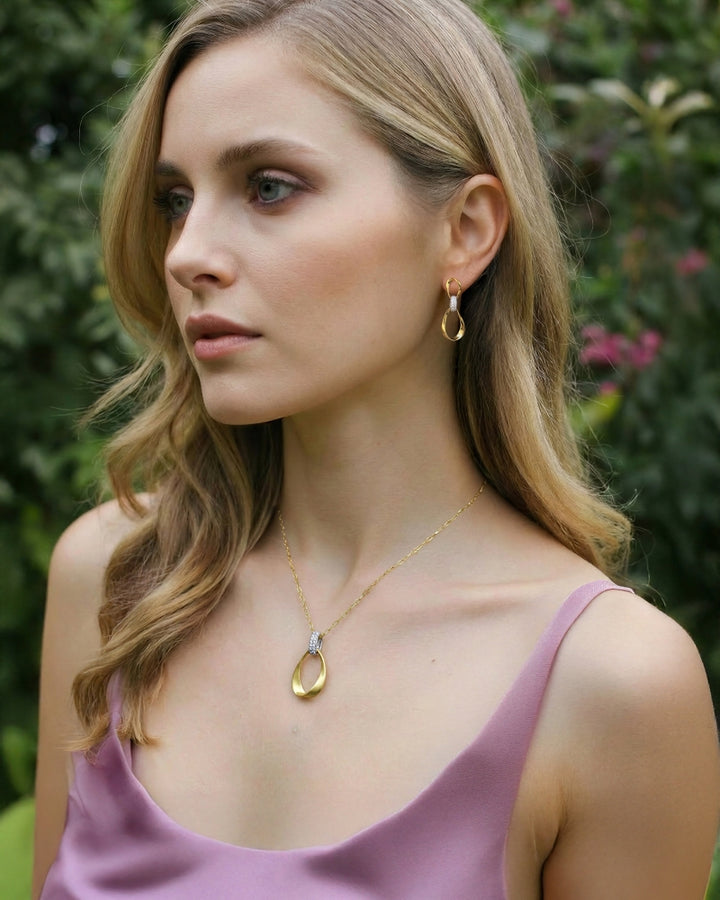 Madison L 14K Yellow Gold Diamond Pendant - style N2021Y