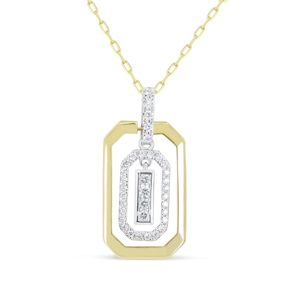 Madison L 14K Two Tone Gold Diamond Pendant - style N2022WY