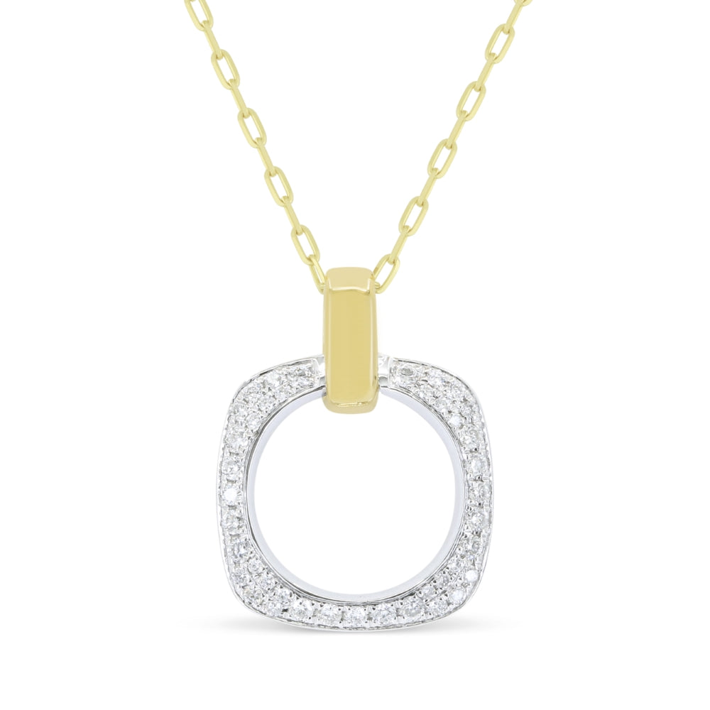 Madison L 14K Two Tone Gold Diamond Pendant - style N2023WY