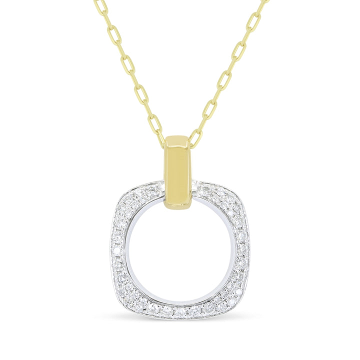 Madison L 14K Two Tone Gold Diamond Pendant - style N2023WY
