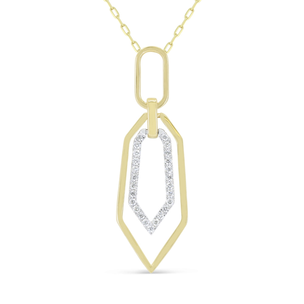 Madison L 14K Two Tone Gold Diamond Pendant - style N2024WY