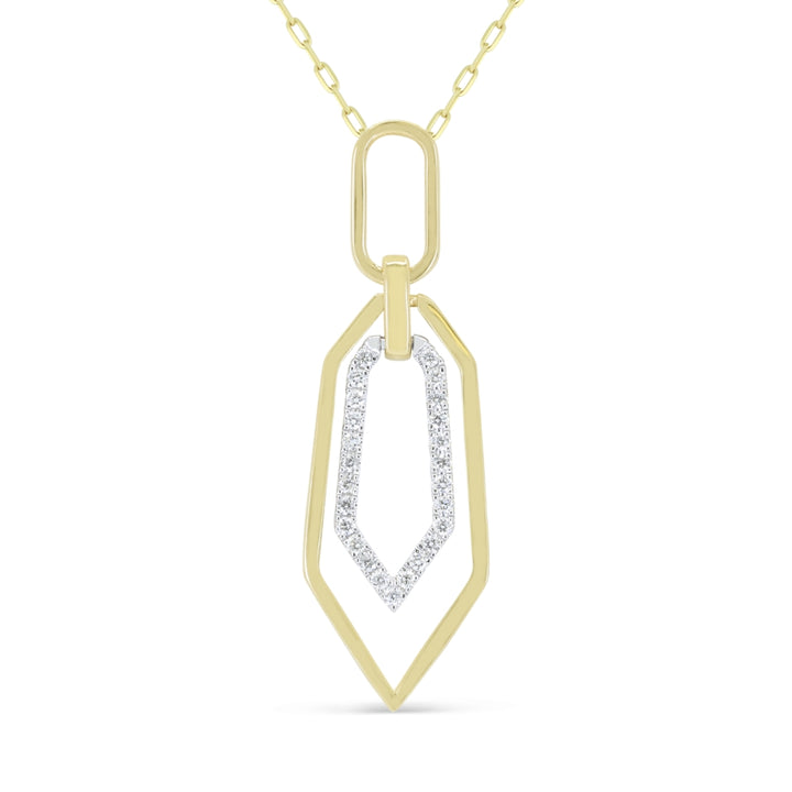 Madison L 14K Two Tone Gold Diamond Pendant - style N2024WY