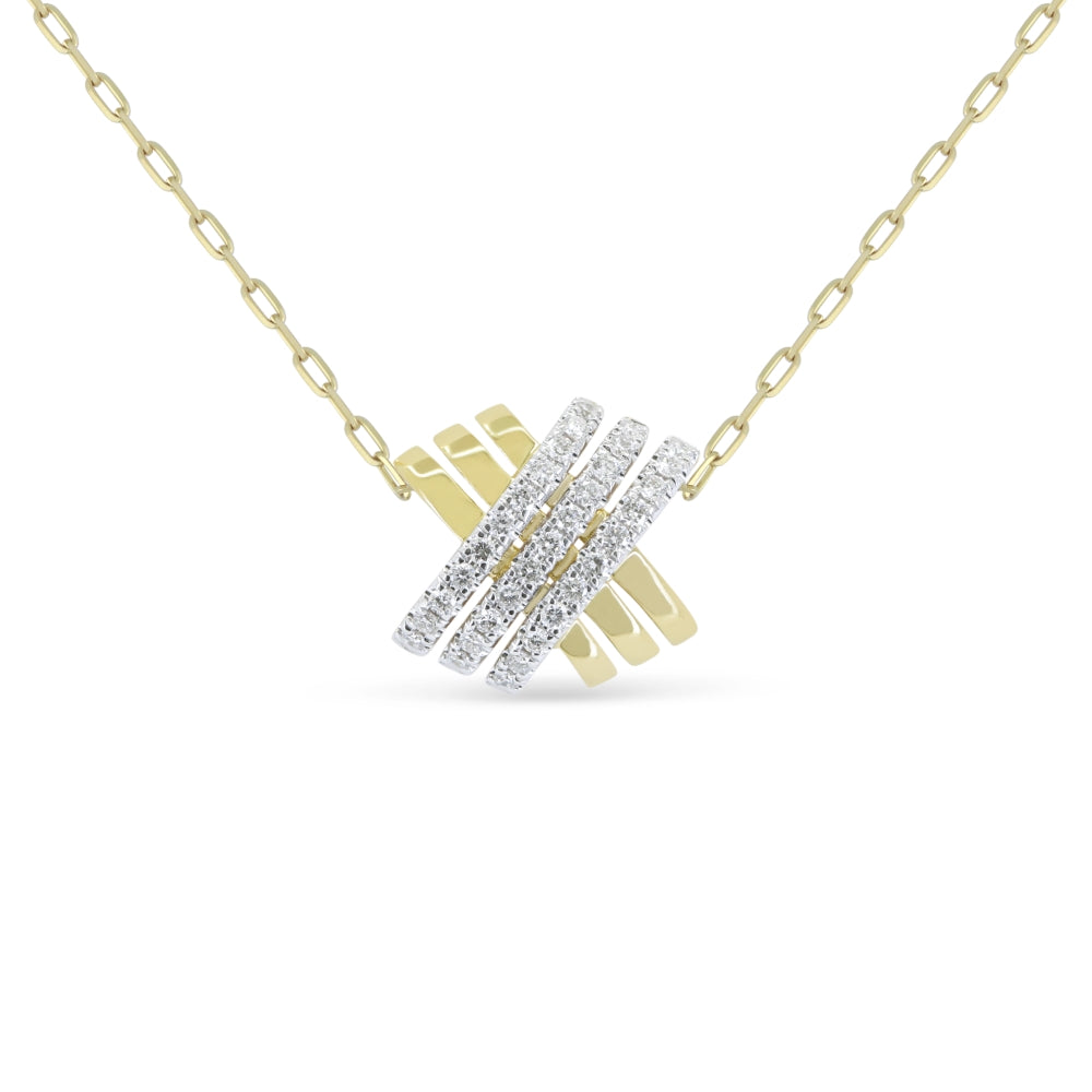 Madison L 14K Two Tone Gold Diamond Pendant - style N2028WY