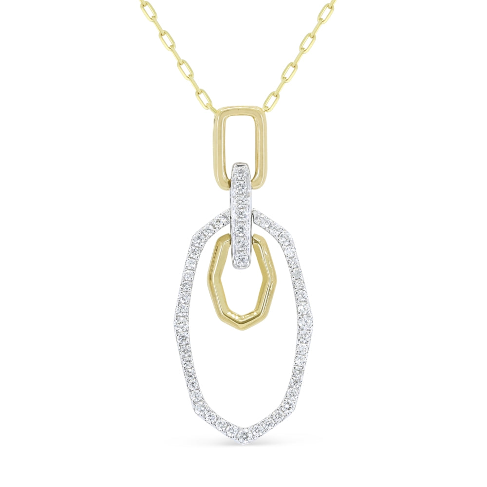 Madison L 14K Two Tone Gold Diamond Pendant - style N2029WY