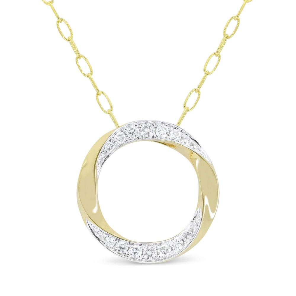 Madison L 14K Yellow Gold Diamond Pendant - style N2030Y