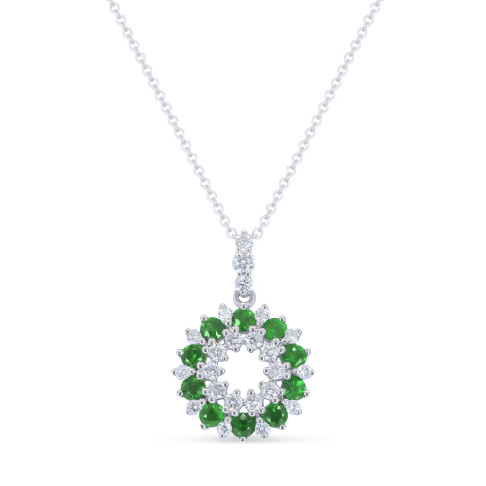 Madison L 14K White Gold Emerald Pendant - style N2045EMW