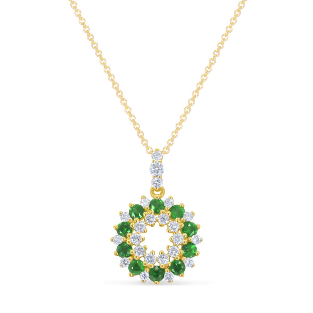 Madison L 14K Yellow Gold Emerald Pendant - style N2045EMY
