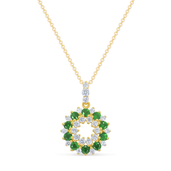 Madison L 14K Yellow Gold Emerald Pendant - style N2045EMY
