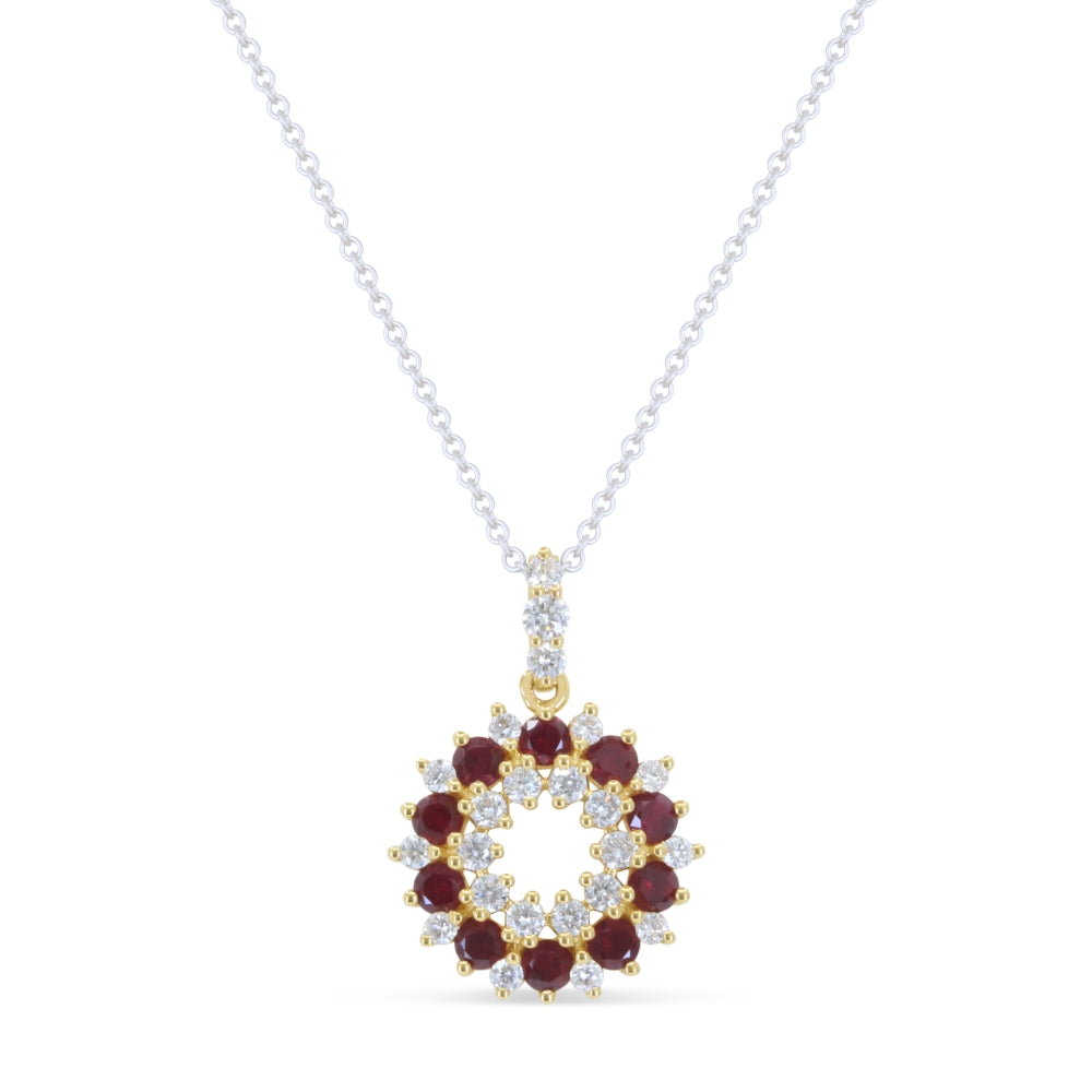 Madison L 14K Yellow Gold Ruby Pendant - style N2045RUY