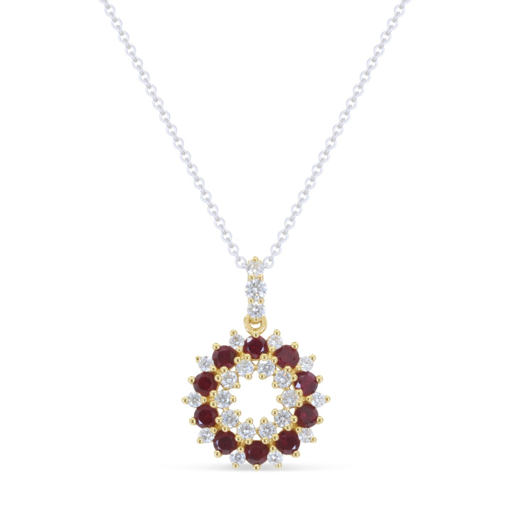 Madison L 14K Yellow Gold Ruby Pendant - style N2045RUY