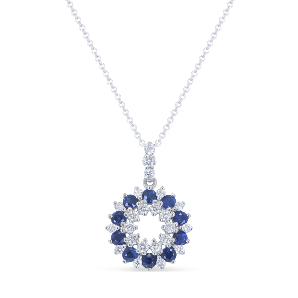 Madison L 14K White Gold Sapphire Pendant - style N2045SAW