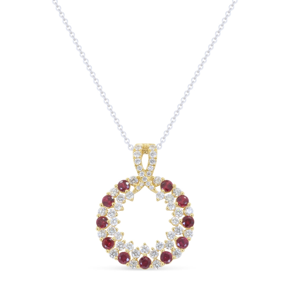 Madison L 18K Yellow Gold Ruby Pendant - style N2047RUY