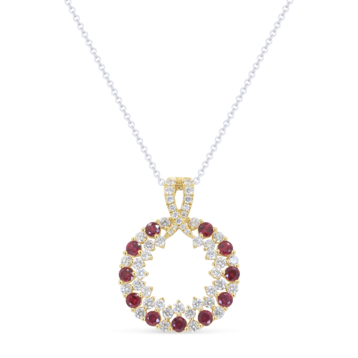 Madison L 18K Yellow Gold Ruby Pendant - style N2047RUY