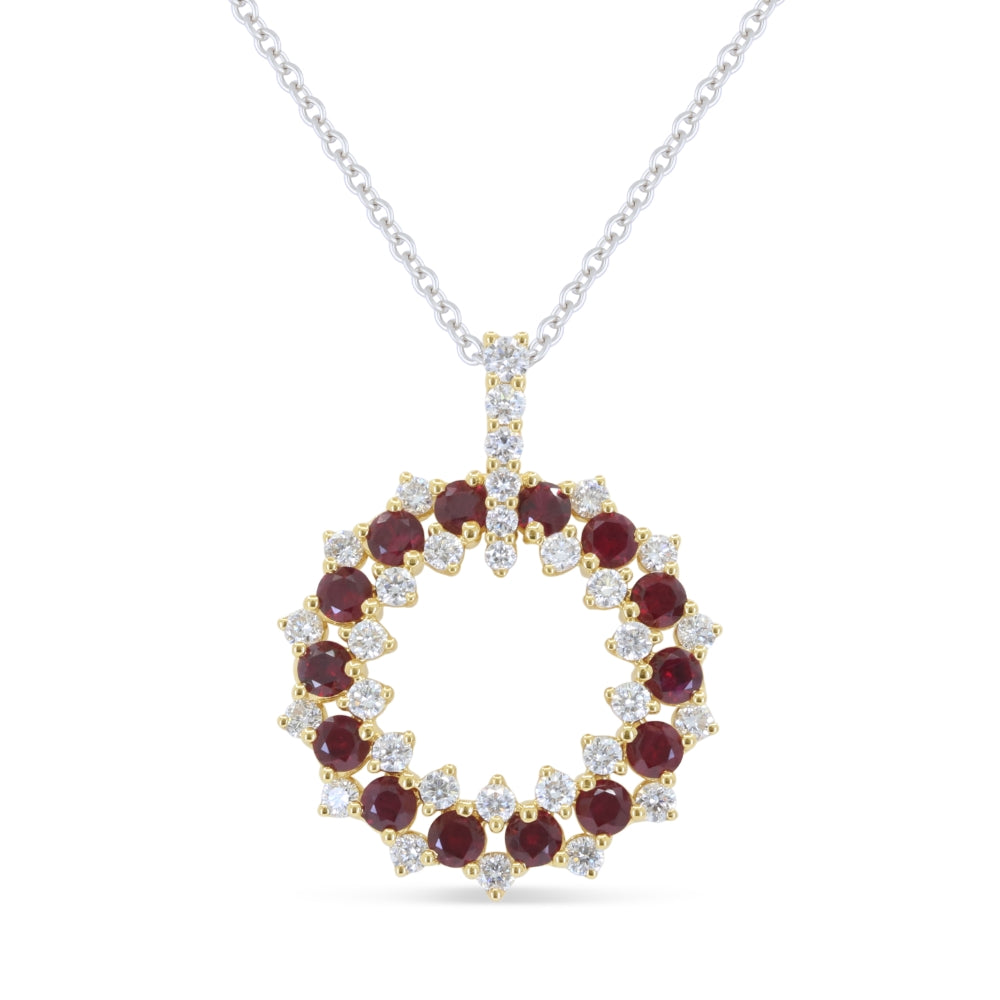 Madison L 18K Yellow Gold Ruby Pendant - style N2048RUY