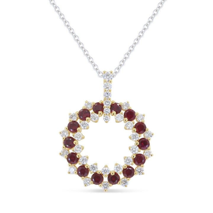 Madison L 18K Yellow Gold Ruby Pendant - style N2048RUY